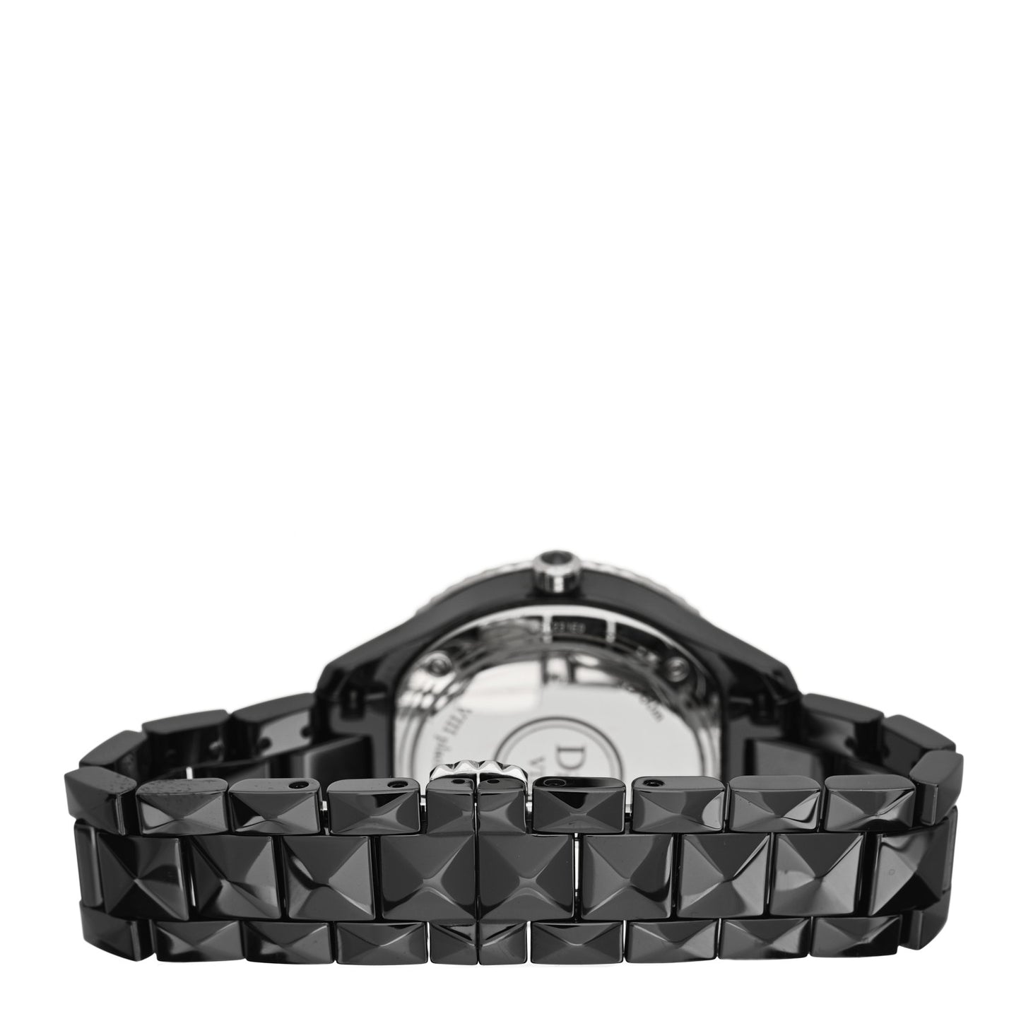 Stainless Steel Ceramic Diamond 34mm Dior VIII Quartz Watch Black