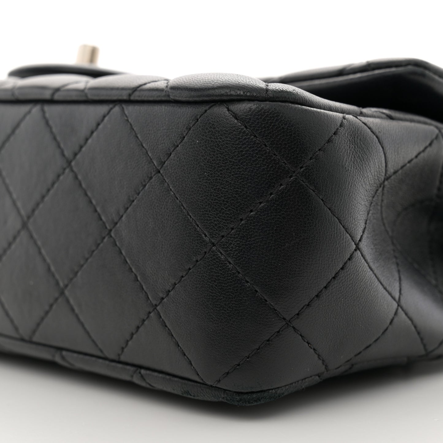 Lambskin Quilted Small Sweet Camellia Flap Black