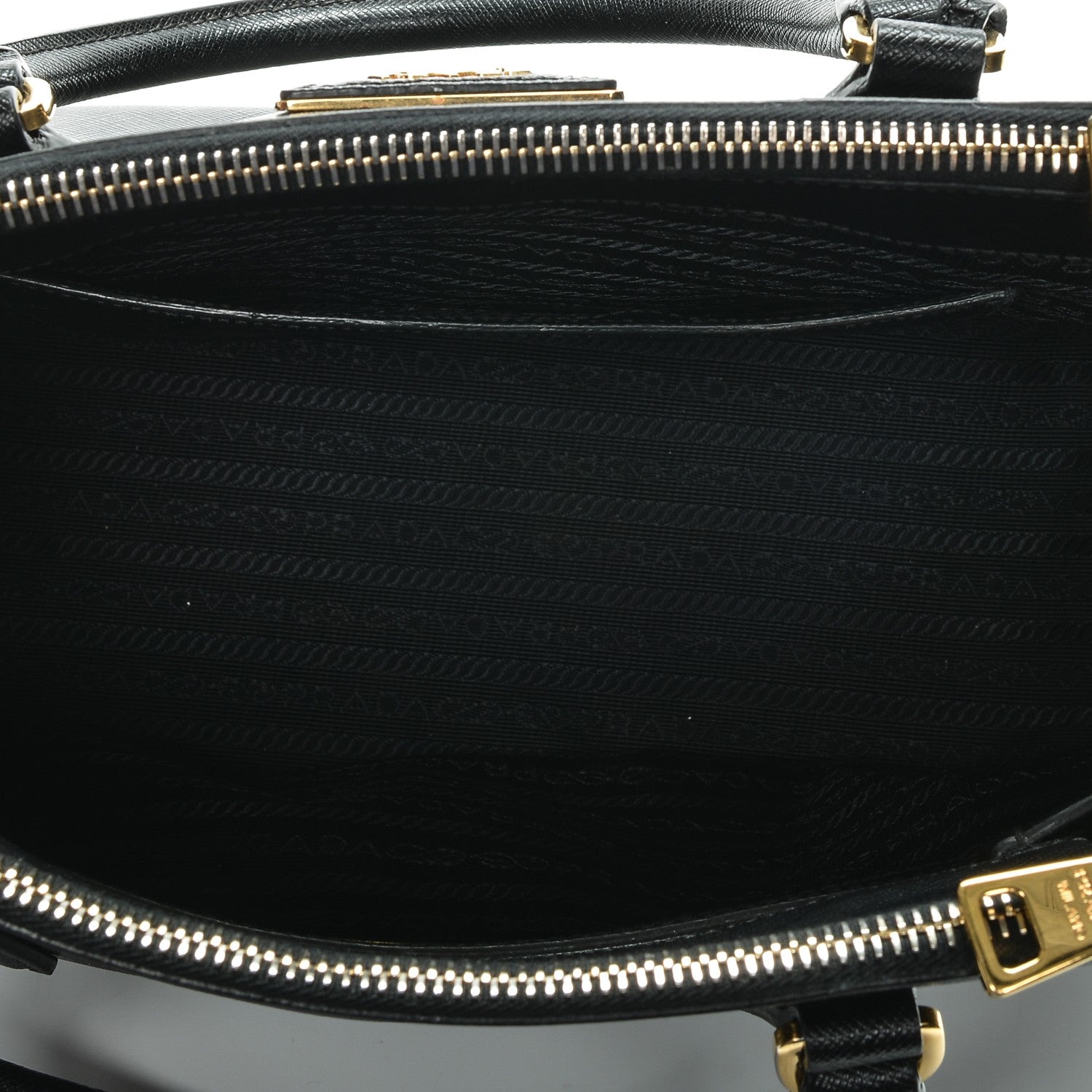 Prada Saffiano Small Galleria Double Zip Tote Black 5 of 8