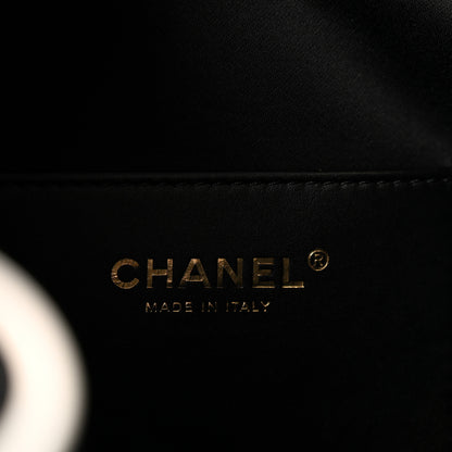 Chanel Calfskin Quilted Mini Chanel 25 Handbag Black White 5 of 9