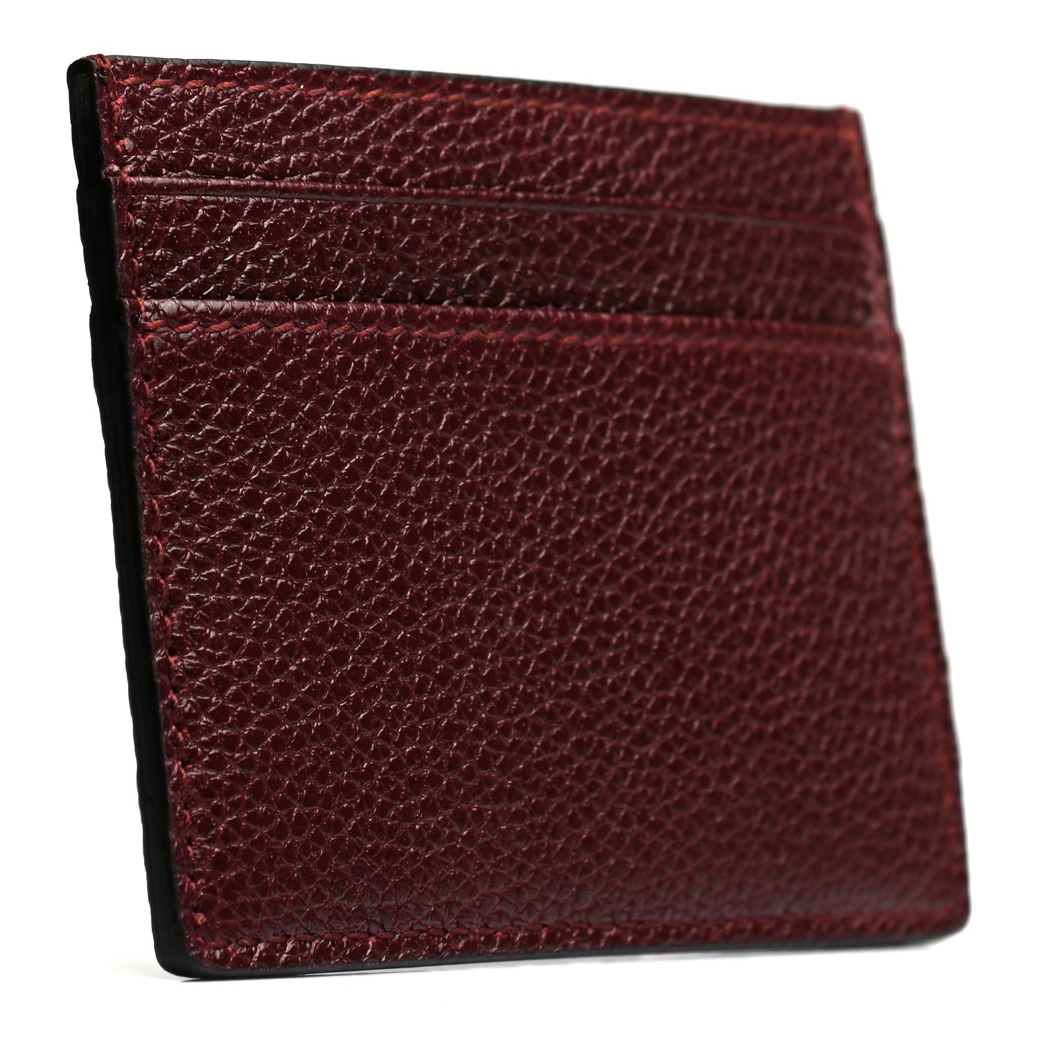 Gucci Grainy Calfskin Zumi Card Holder Vintage Bordeaux 3 of 6