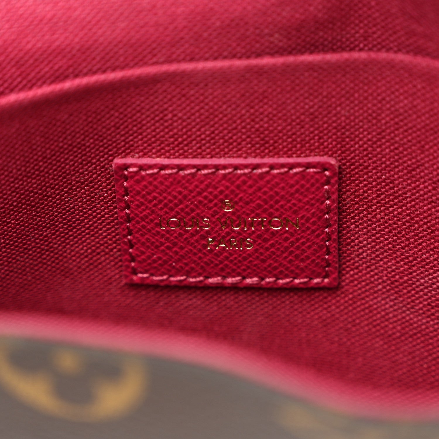 Louis Vuitton Monogram Pochette Felicie Chain Wallet Fuchsia 6 of 11