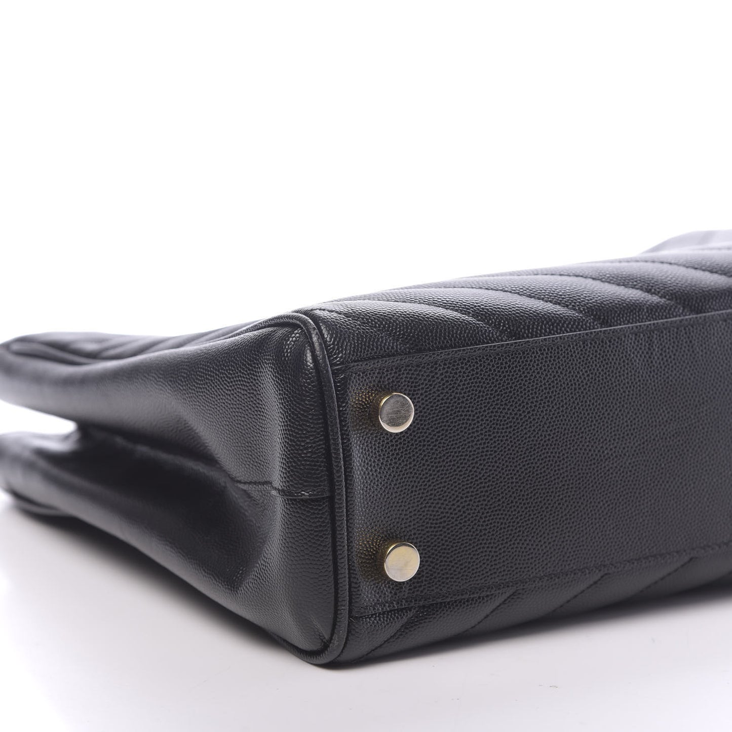 Grain De Poudre Matelasse Chevron Monogram Shopping Bag Black