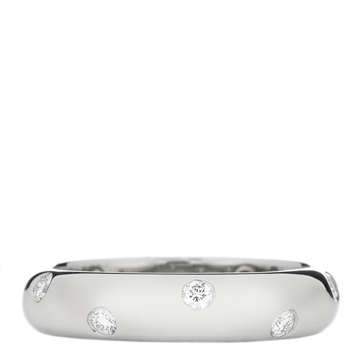Tiffany Platinum Diamond 4mm Etoile Band Ring 50 5.5 1 of 4
