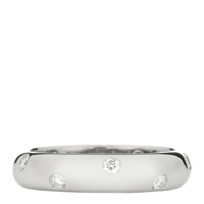 Tiffany Platinum Diamond 4mm Etoile Band Ring 50 5.5 1 of 4
