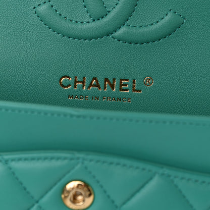 Chanel Lambskin Quilted Small Double Flap Green 5 of 9