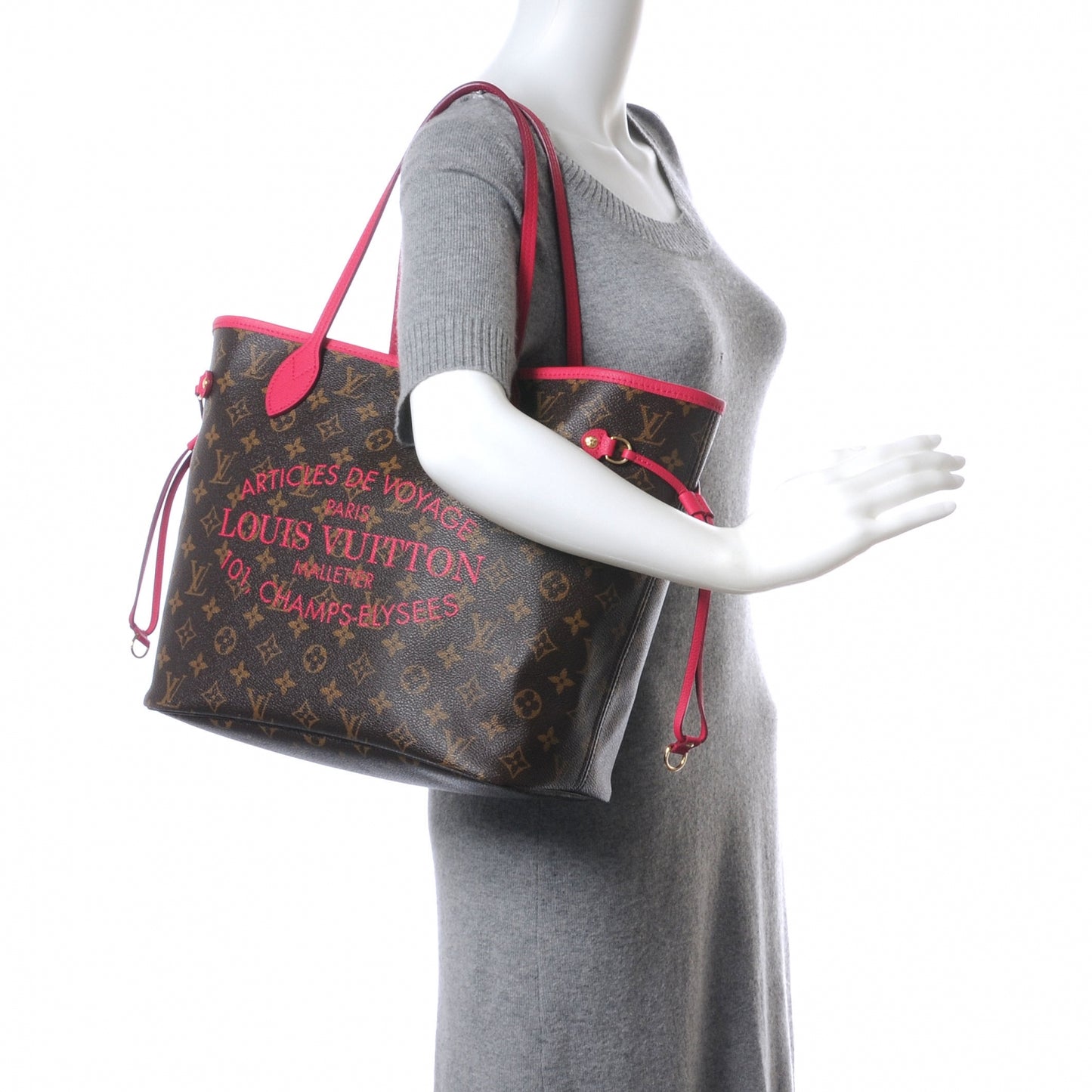 Monogram Articles de Voyage Ikat Neverfull MM Rose Indien