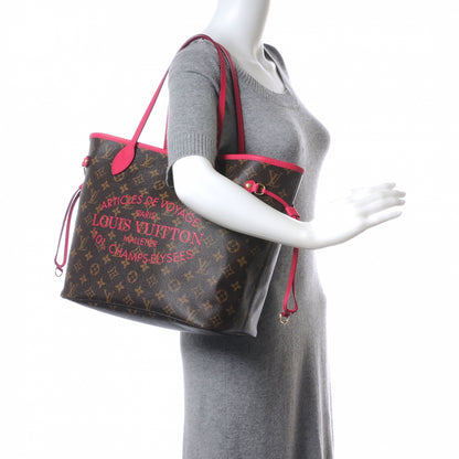 Louis Vuitton Monogram Articles de Voyage Ikat Neverfull MM Rose Indien 2 of 8