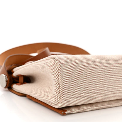 Hermes Military Toile Vache Hunter Herbag Zip Retourne 20 Ecru Beige Fauve 8 of 10