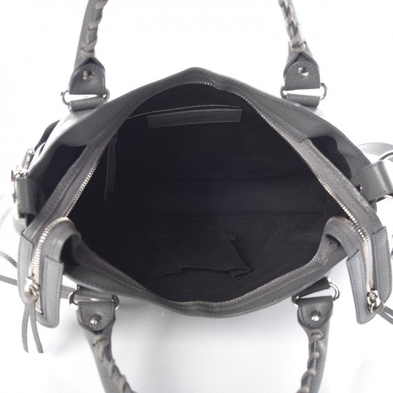 Balenciaga Chevre Silver Metallic Edge Hardware Town Gris Acier 6 of 9