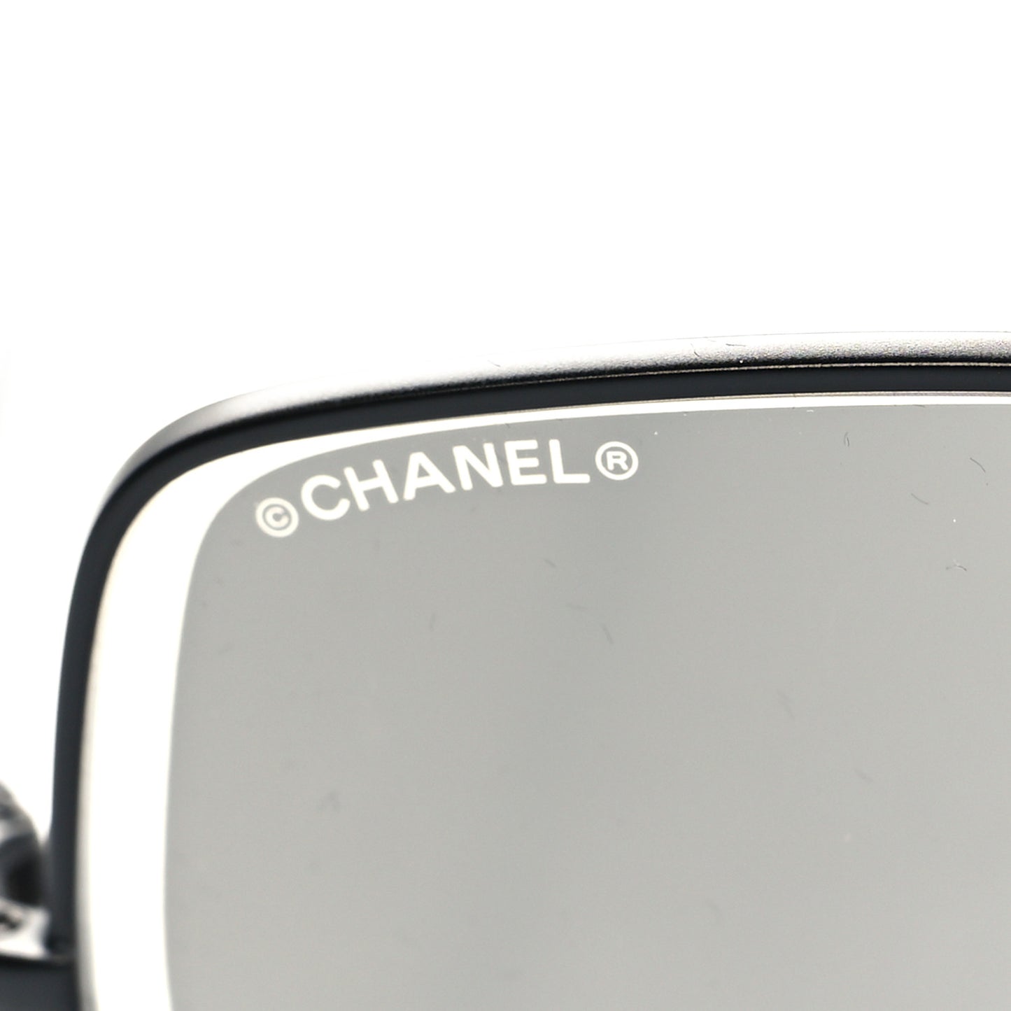 Metal Butterfly Removable Pearl Chain Sunglasses 4262 Black
