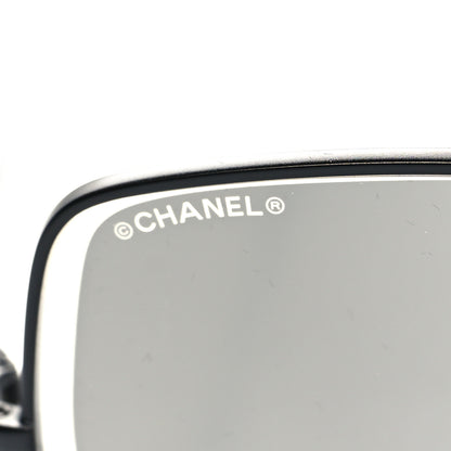 Chanel Metal Butterfly Removable Pearl Chain Sunglasses 4262 Black 7 of 8