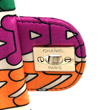 Chanel Printed Fabric Quilted Logo Single Flap Bag Multicolor 8 of 11