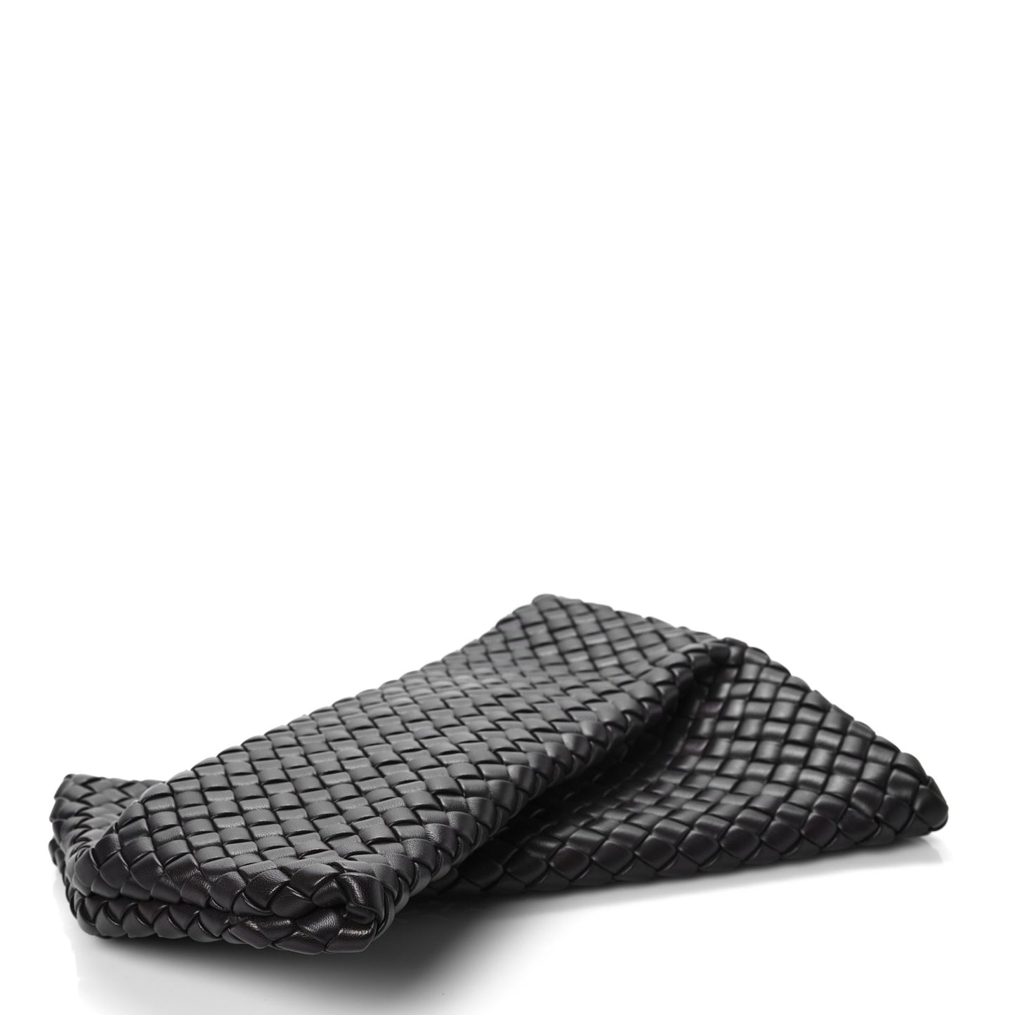 Nappa Intrecciato Crisscross Clutch Fondente