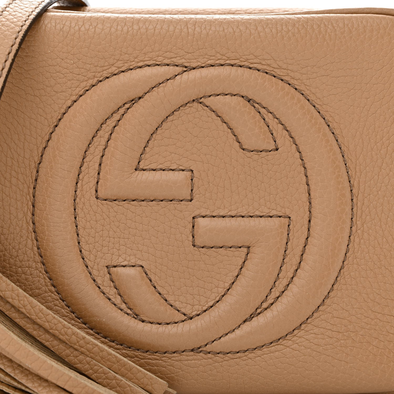 Gucci Pebbled Calfskin Small Soho Disco Bag Camelia 8 of 12