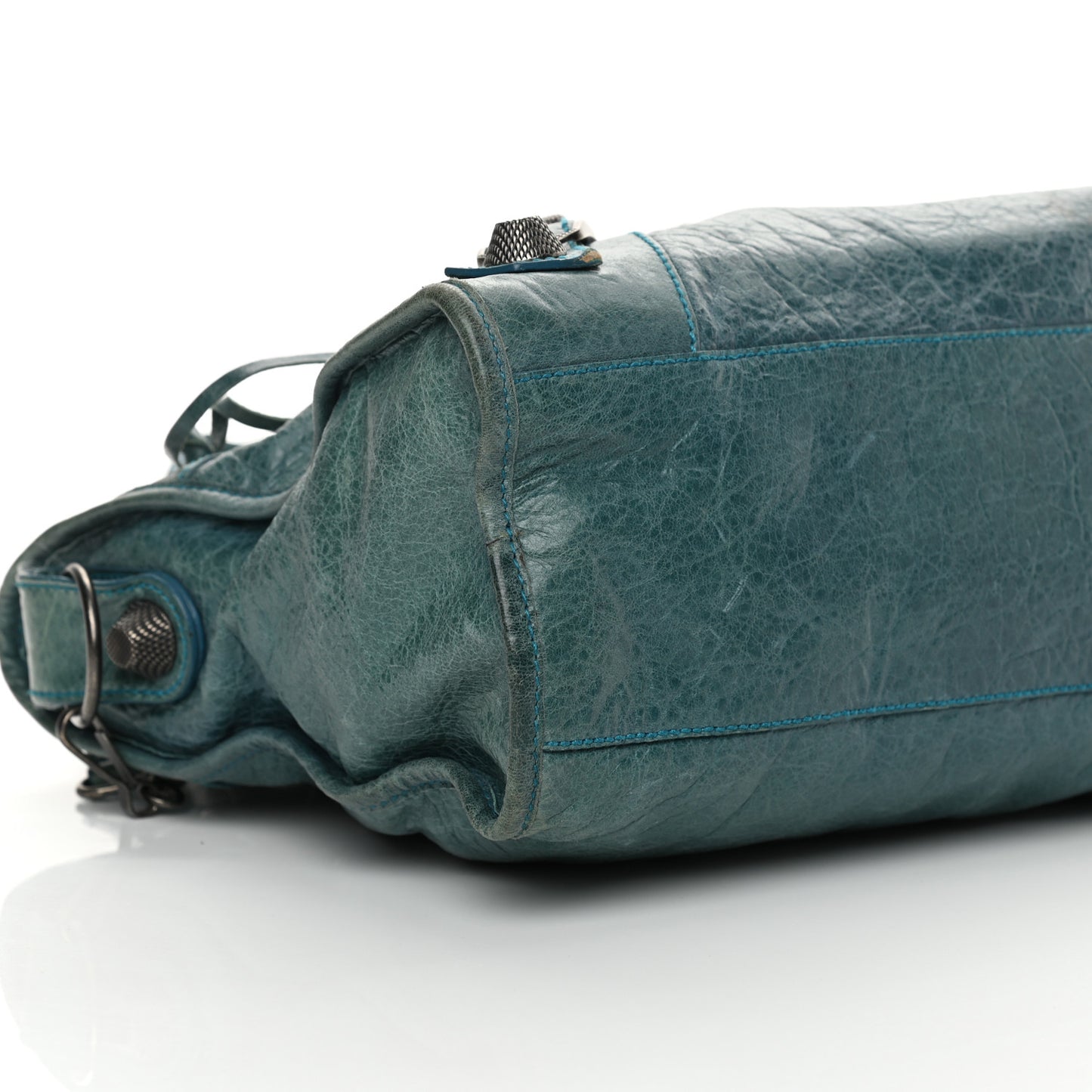 Chevre Giant 21 Gunmetal Hardware City Neiman Marcus LE Bleu