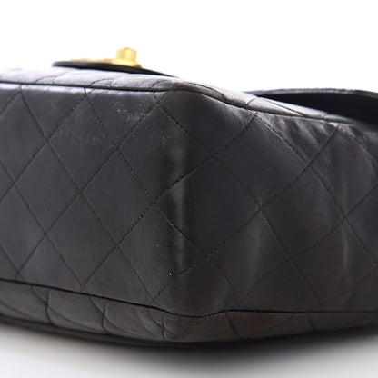 Chanel Lambskin Quilted XL Jumbo Single Flap Black 5 of 8
