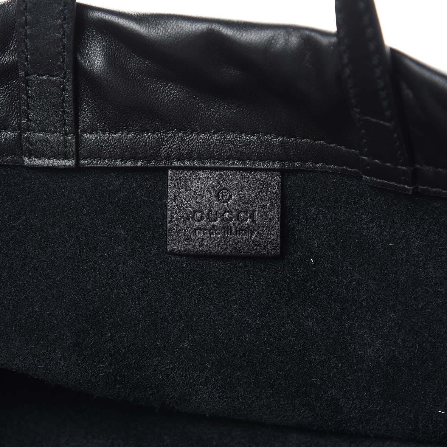 Gucci Calfskin Coco Capitan Logo Drawstring Backpack Black 6 of 8