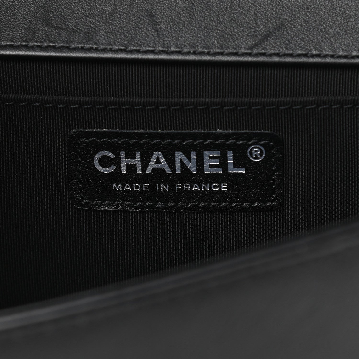 Chanel Calfskin Perforated Chevron Quilted Medium Boy Flap Black 5 of 10