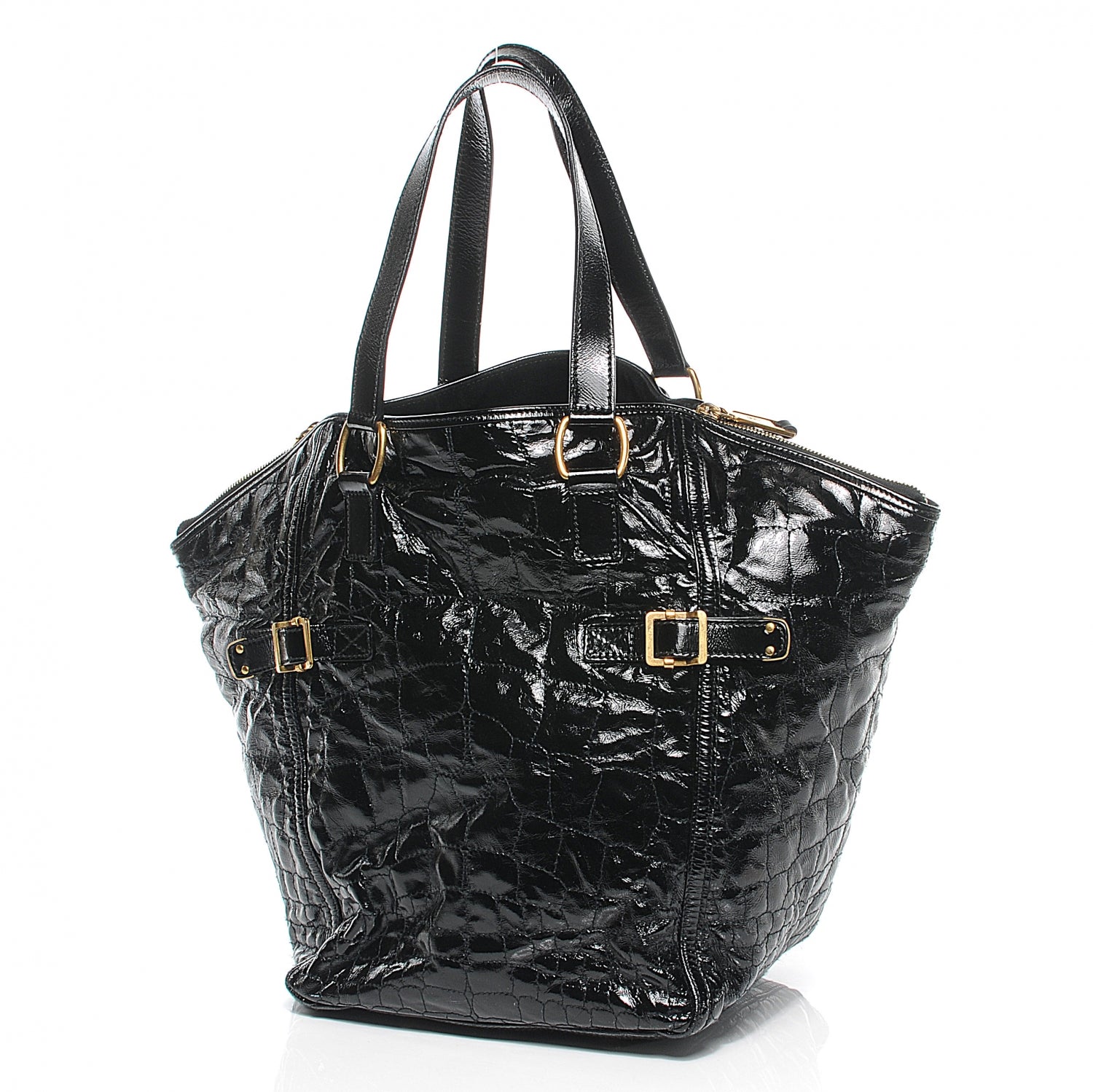Saint Laurent Patent Croc Medium Downtown Tote 9 of 11