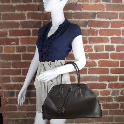 Prada Saffiano Doctor Bag Brown 2 of 12