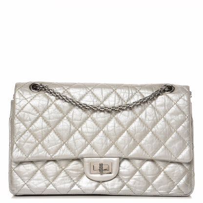 Chanel Metallic Aged Calfskin Quilted 2.55 Reissue 226 Flap Silver 1 of 9