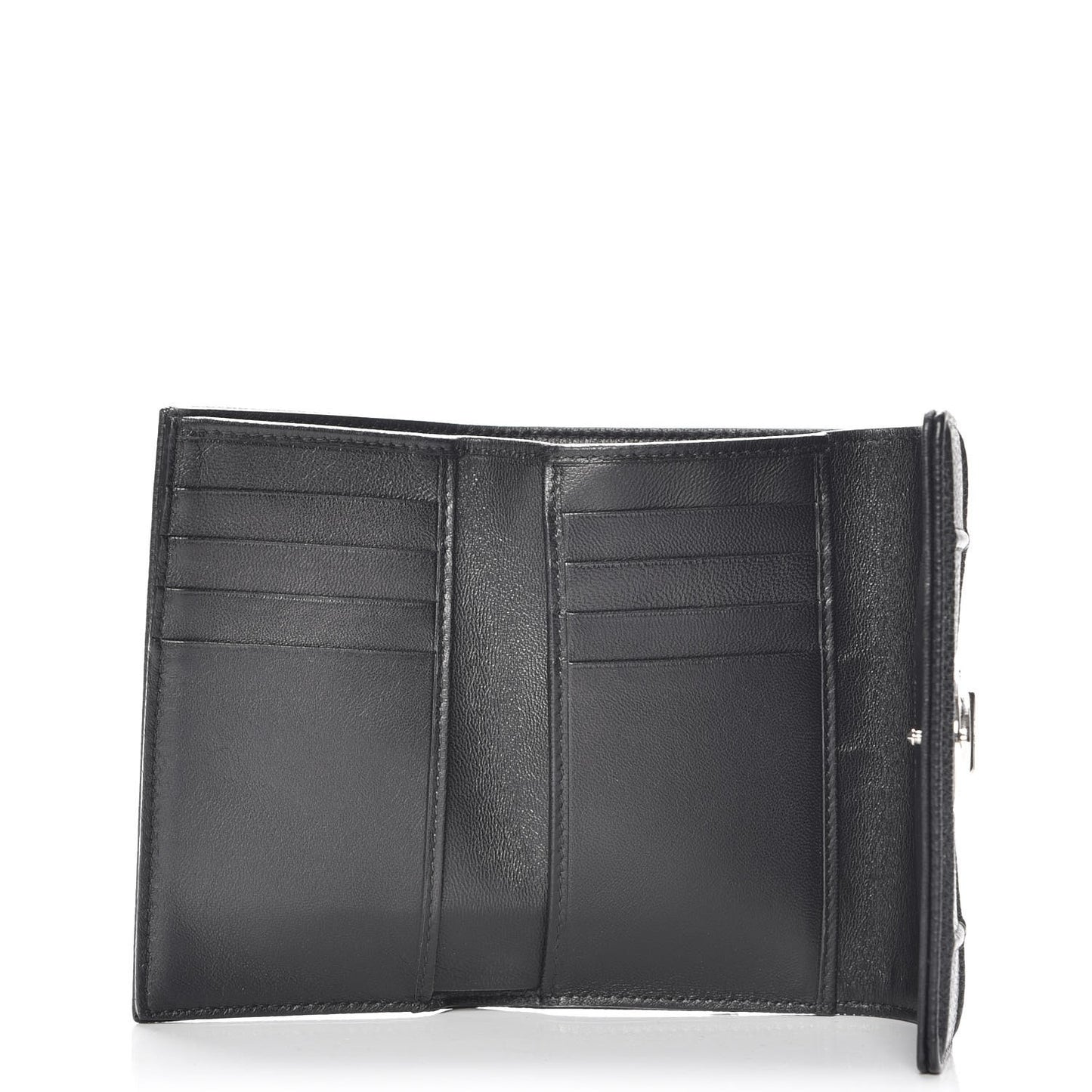 Grained Calfskin Cannage Diorama Elancee Wallet Black