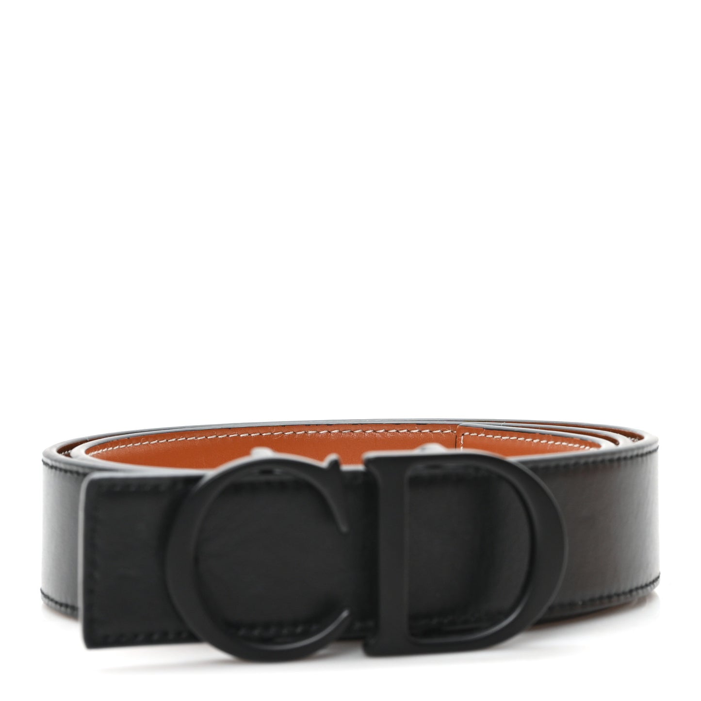 Calfskin 35mm Reversible DiorTears Belt 90 36 Black Brown