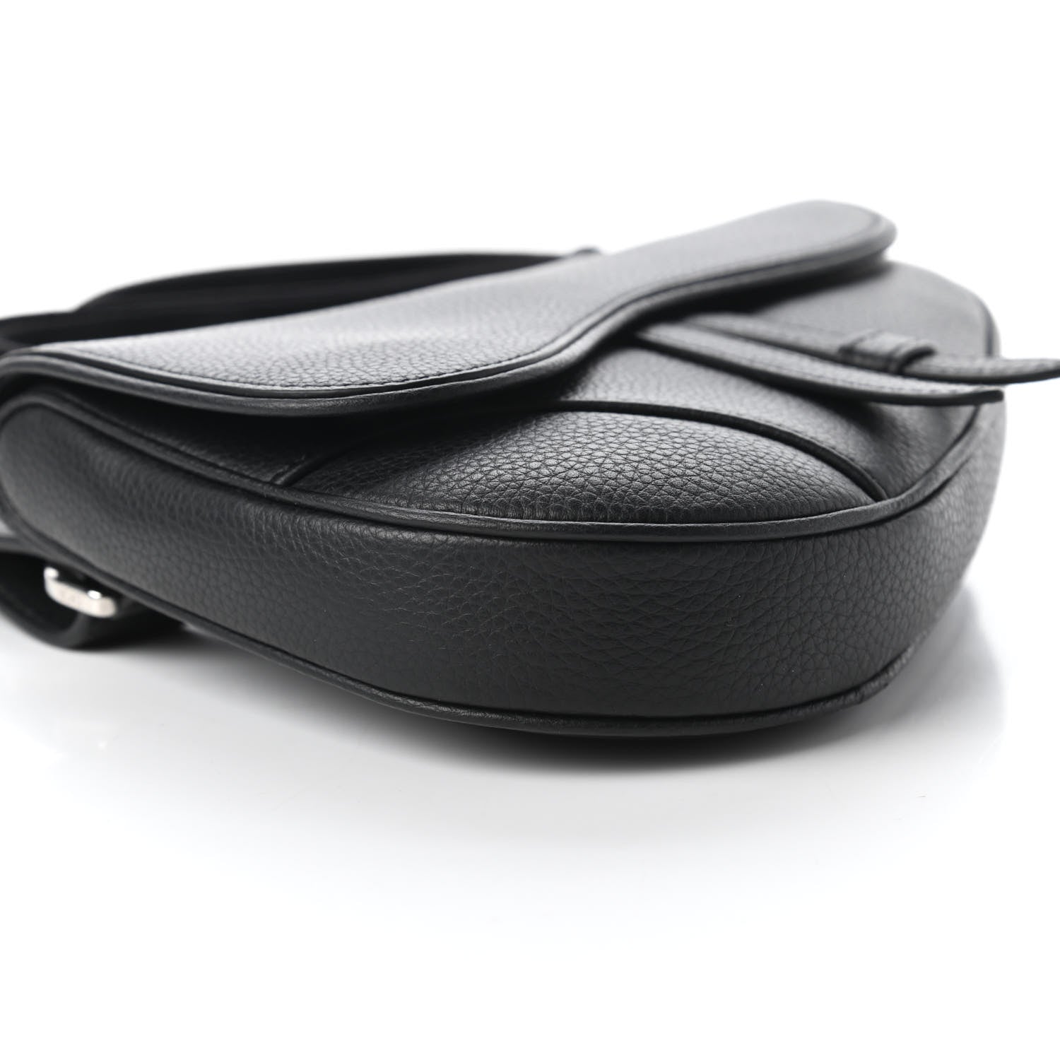 Christian Dior Grained Calfskin Mens Mini Saddle Bag Black 6 of 10