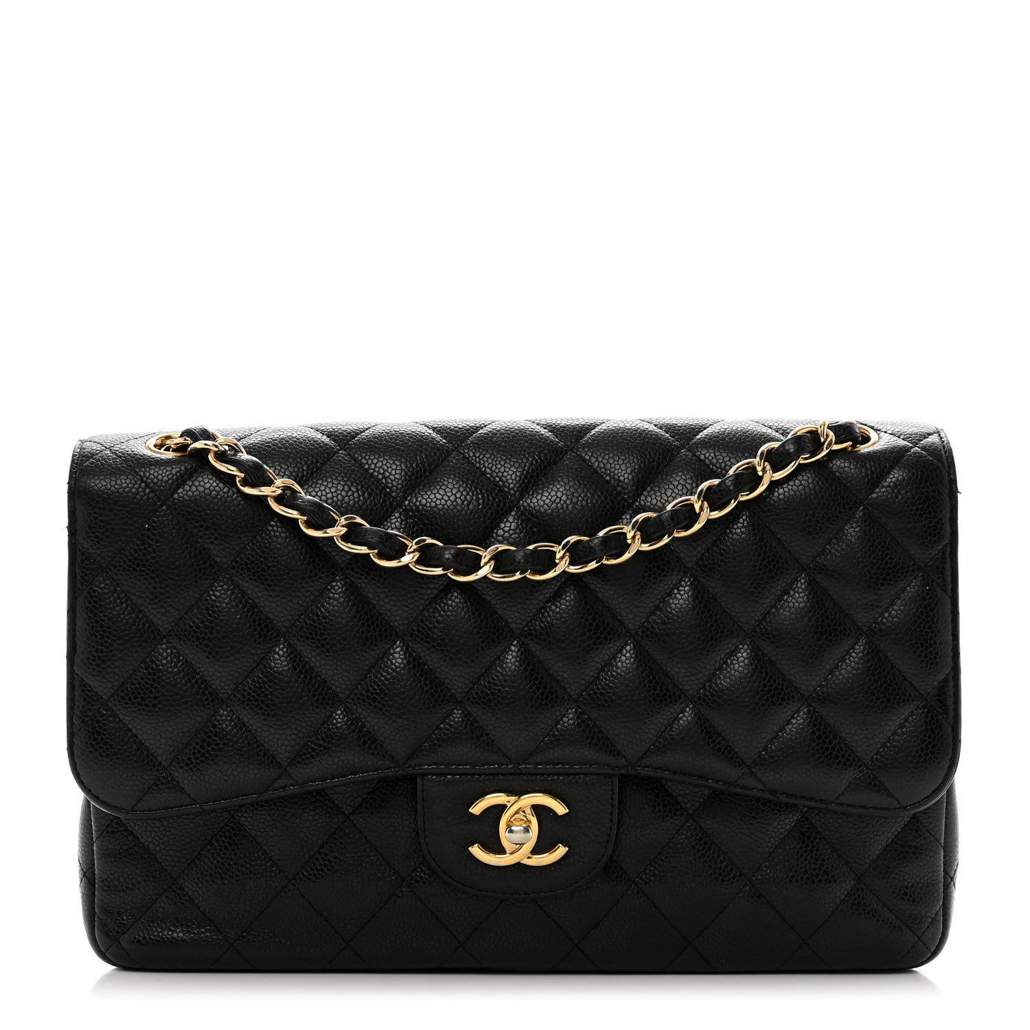 Chanel Caviar Quilted Jumbo Double Flap Black 1 of 11