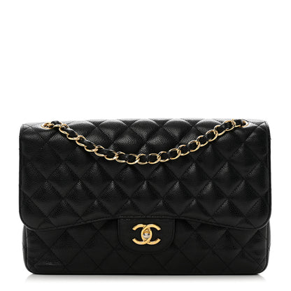 Chanel Caviar Quilted Jumbo Double Flap Black 1 of 11