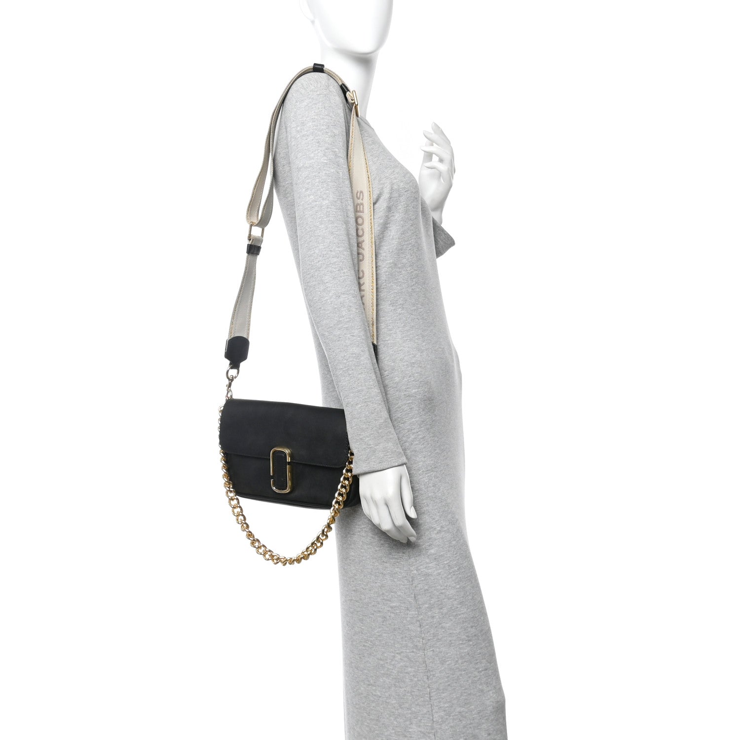 Marc Jacobs Calfskin The J Marc Shoulder Bag Black 2 of 13
