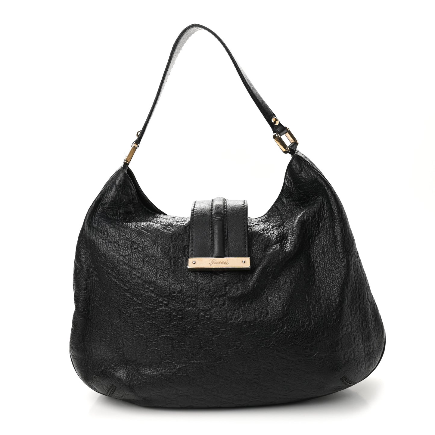 Guccissima Large New Ladies Web Hobo Black