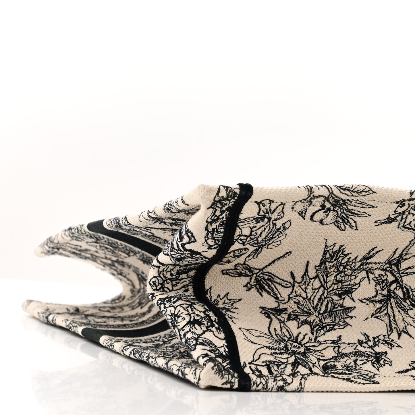 Canvas Embroidered Large Book Tote Latte