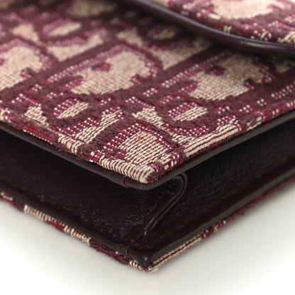 Christian Dior Oblique Saddle Card Holder Bordeaux 9 of 12
