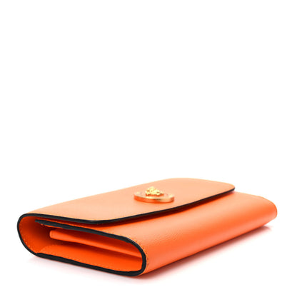 Versace Calfskin Medusa Continental Wallet Orange 4 of 6