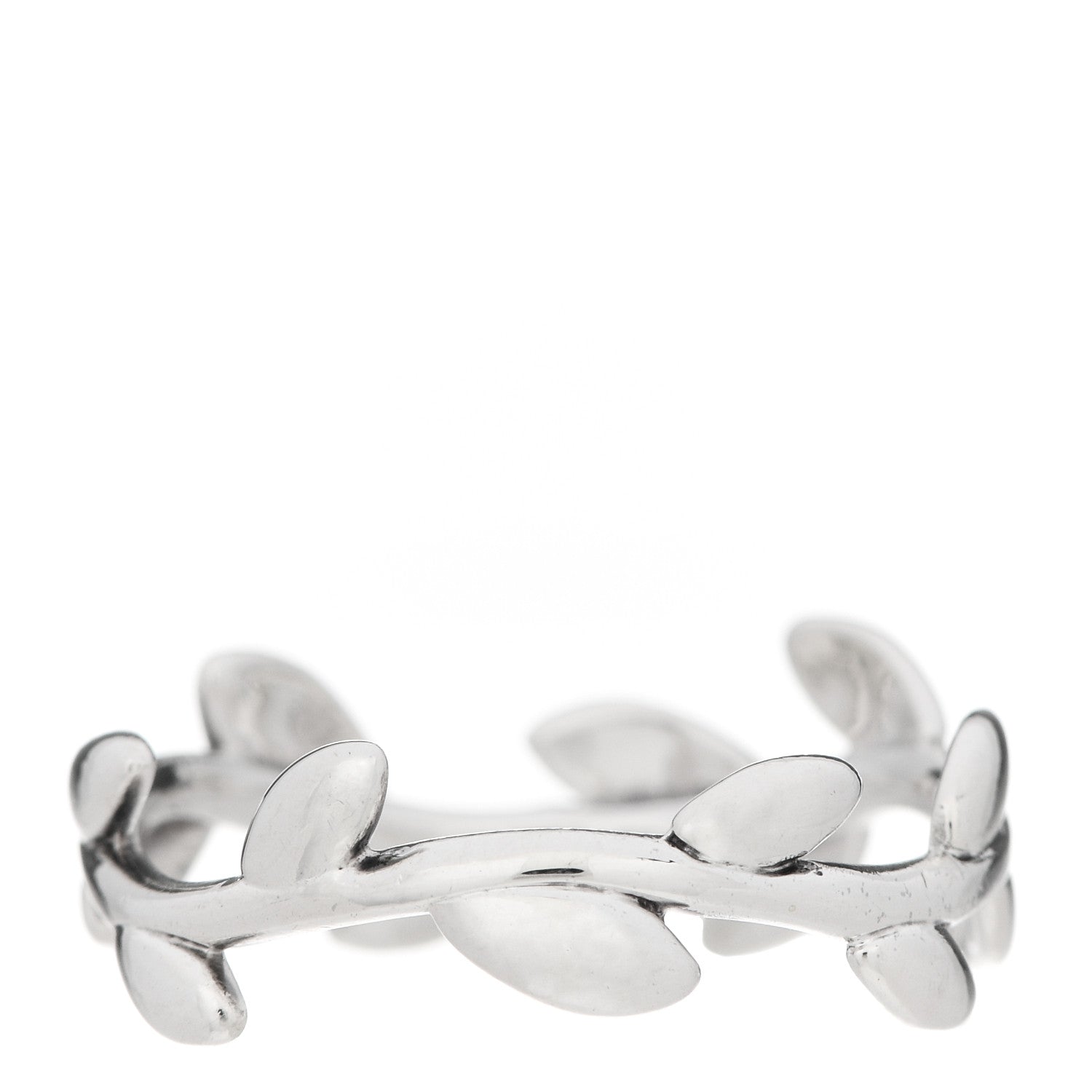 Tiffany Sterling Silver Narrow Paloma Picasso Olive Leaf Band Ring 52 6 3 of 5