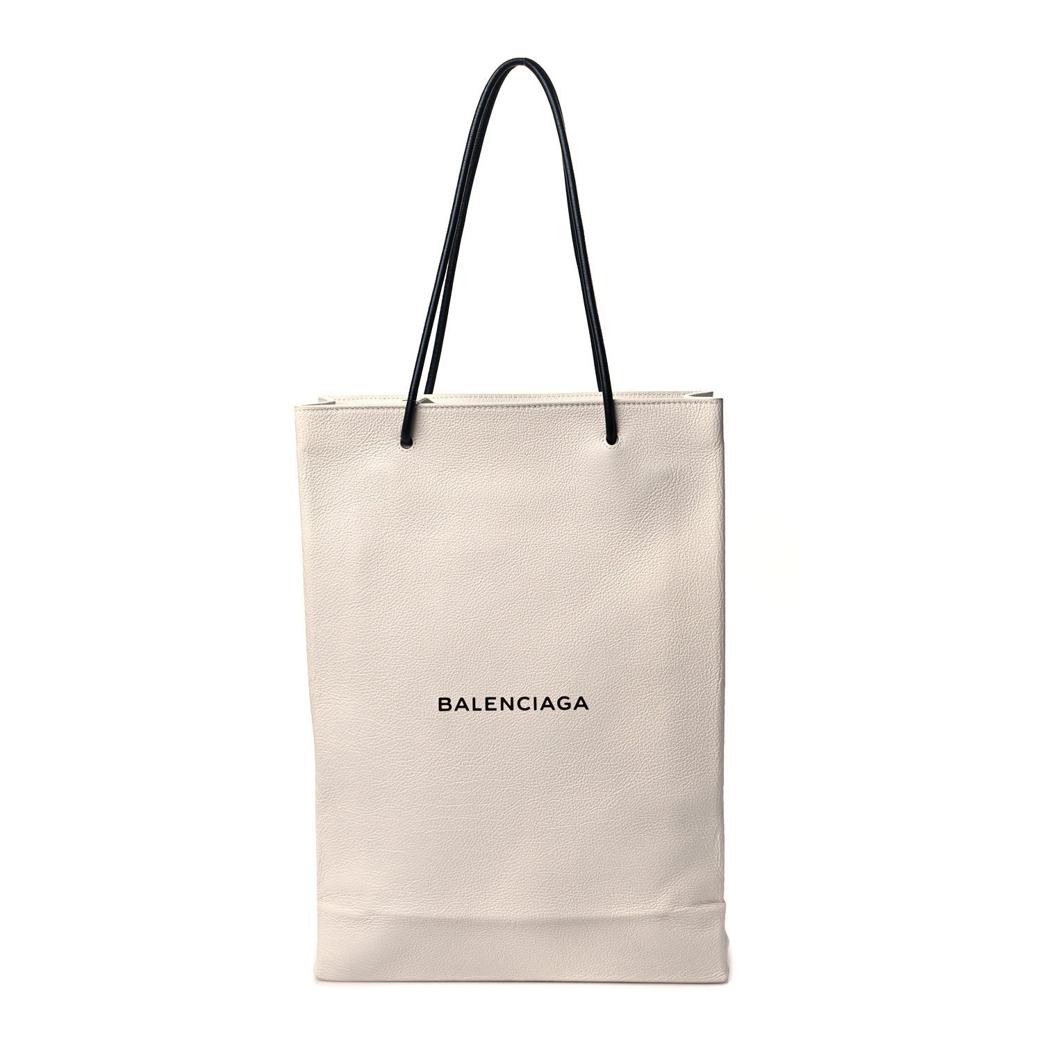 Balenciaga Calfskin Medium Logo North South Shopping Tote White 1 of 10