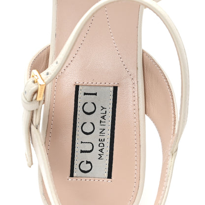 Gucci Malaga Kid Horsebit Lady 75mm Sandals 36 Mystic White 8 of 9