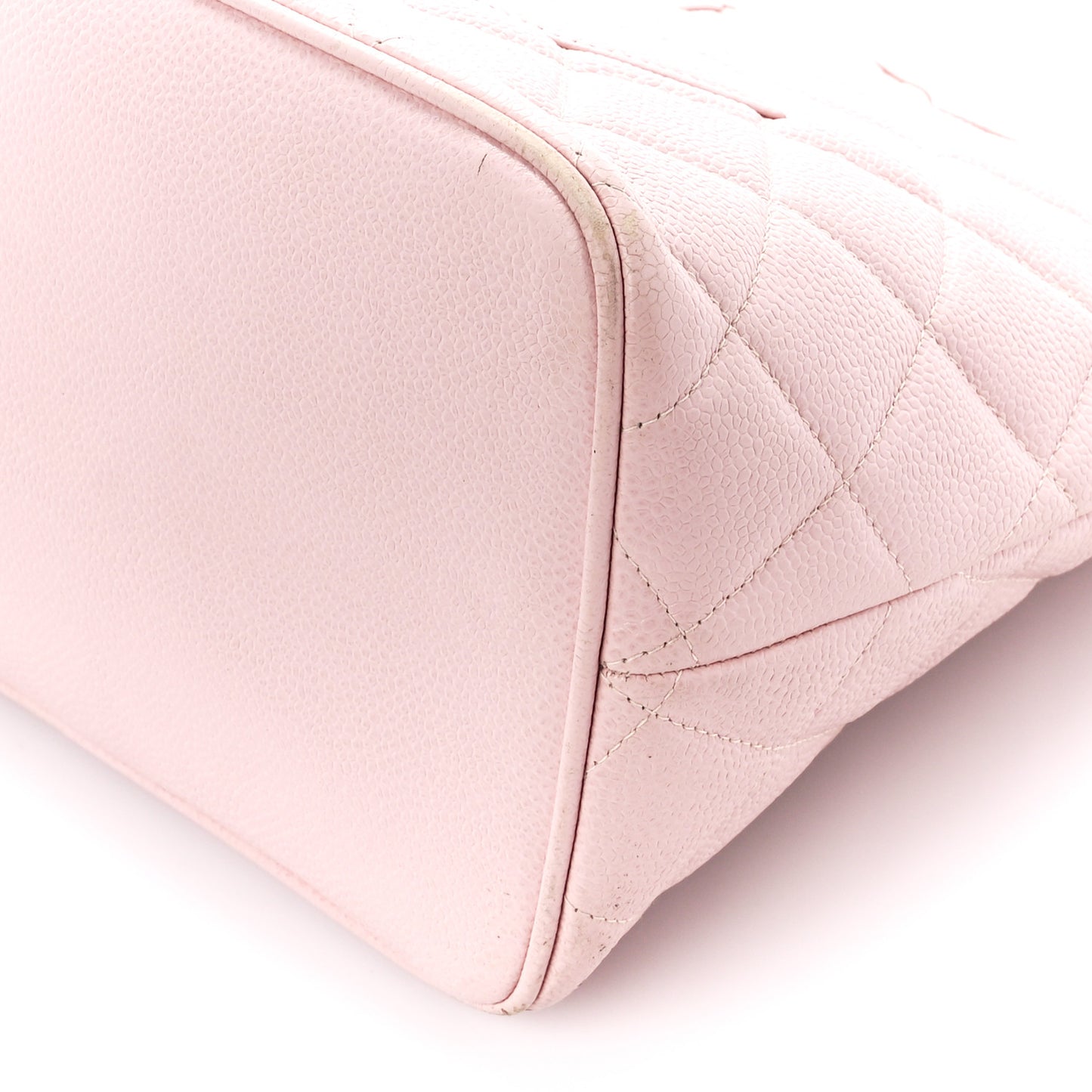 Caviar Quilted Medallion Tote Light Pink
