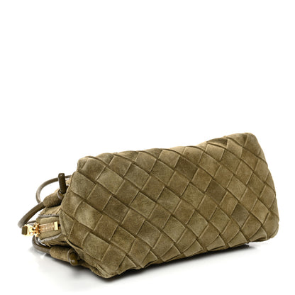Bottega Veneta Suede Intrecciato Concert Pouch Cypress 4 of 10