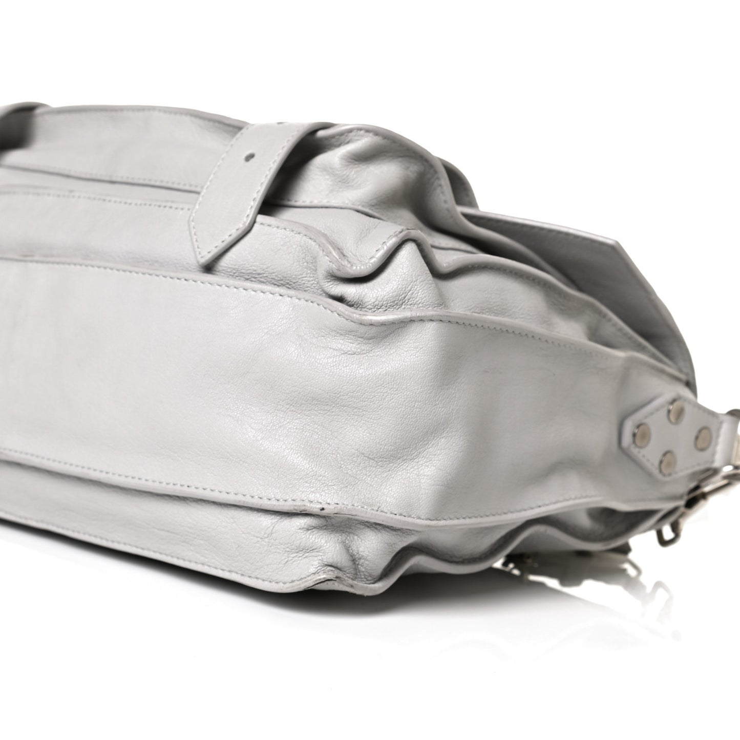Lambskin Medium PS1 Satchel Pale Steel