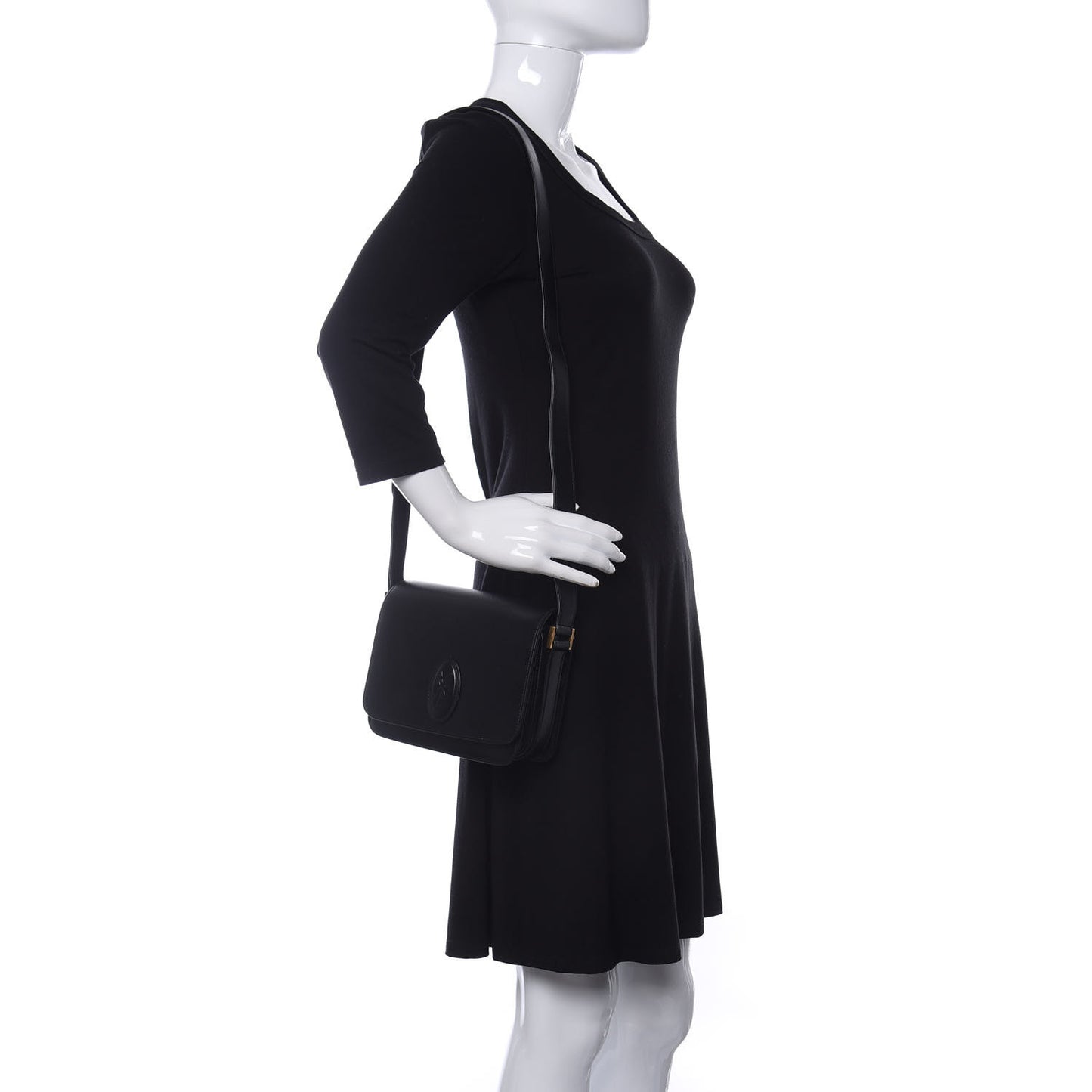 Calfskin Le 61 Shoulder Bag Black