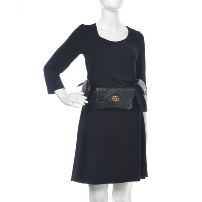 Gucci Calfskin Matelasse GG Marmont 2.0 Multi Belt Bag 85 34 Black 2 of 27