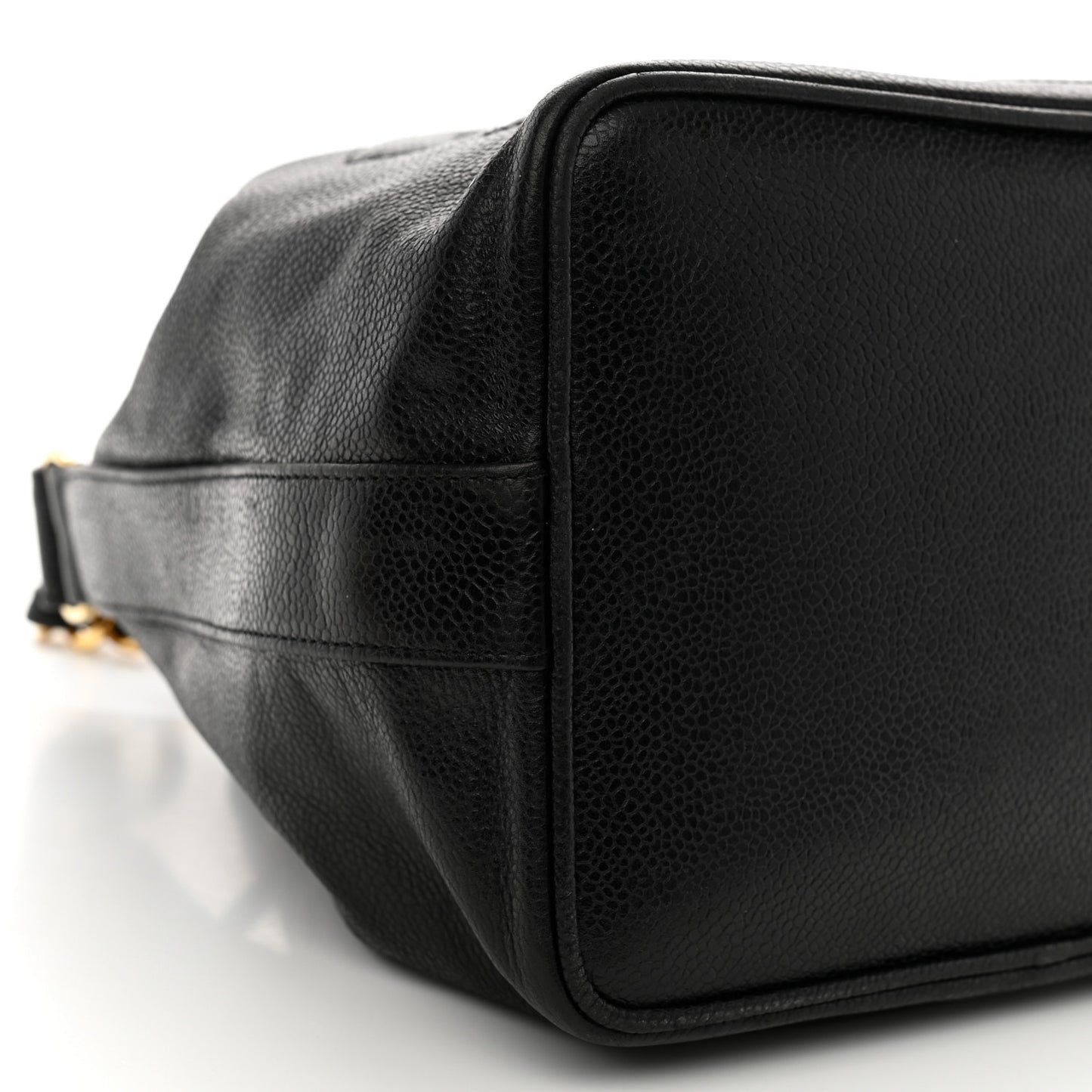 Caviar CC Chain Mini Drawstring Bag Black