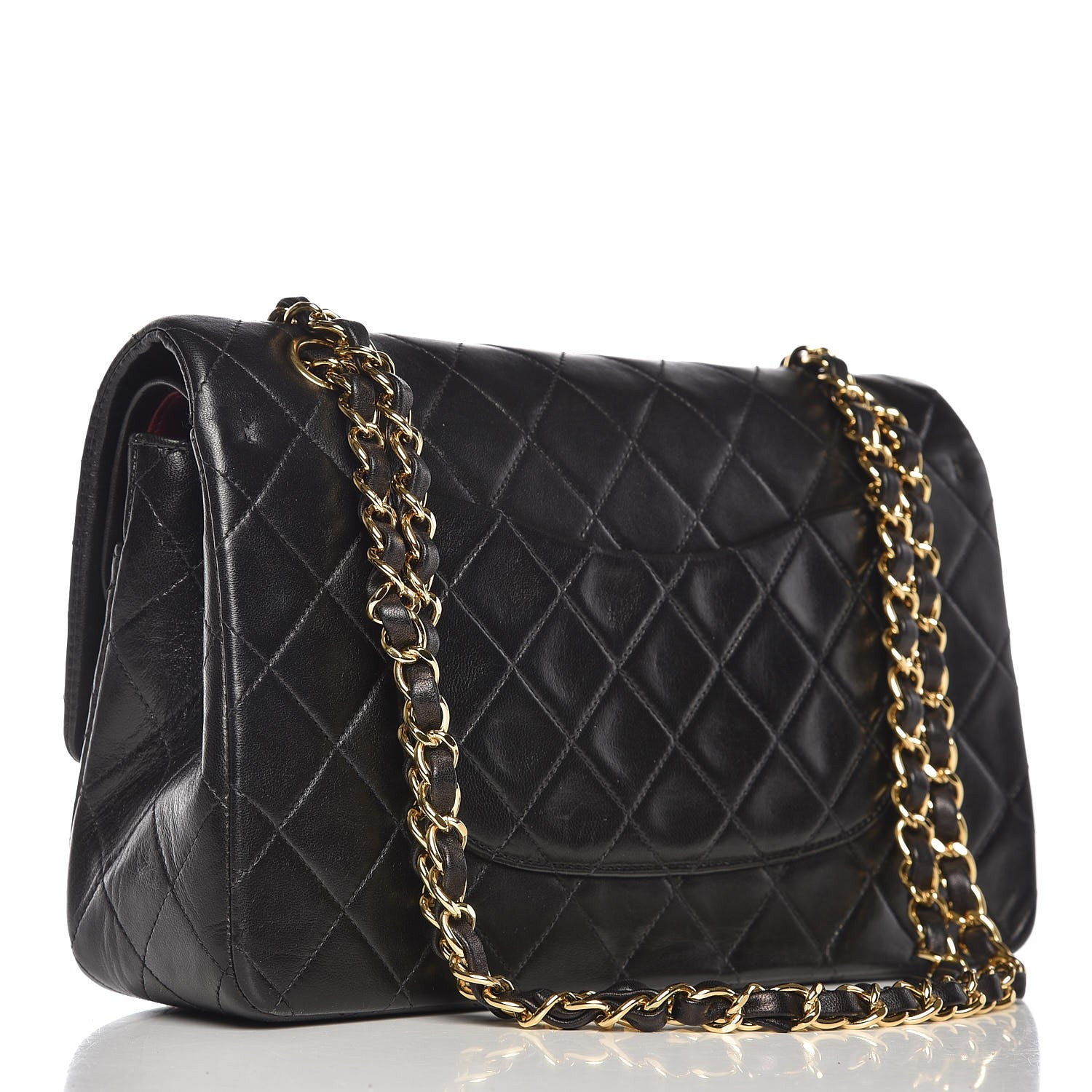 Chanel Lambskin Quilted Medium Double Flap Black 4 of 11