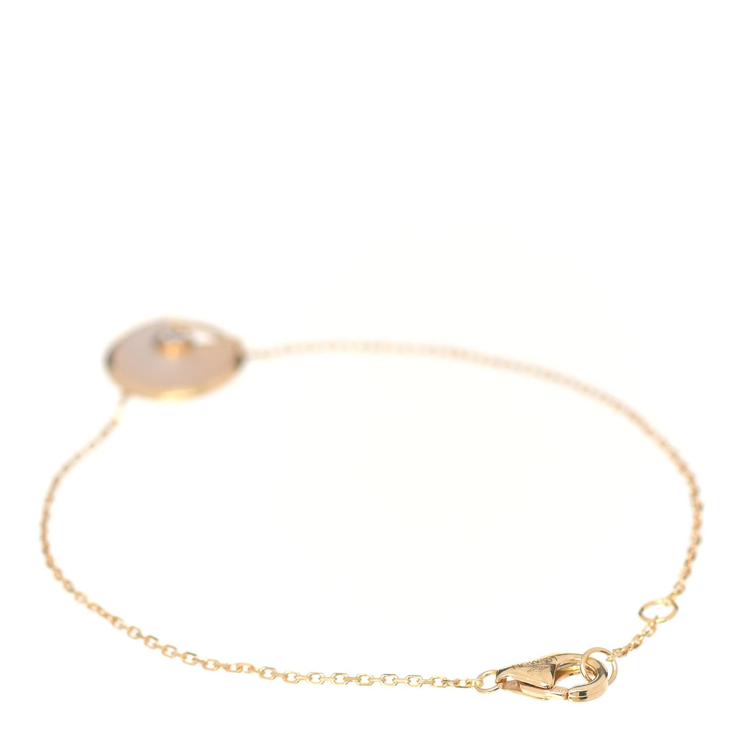 18K Yellow Gold Diamond Mother of Pearl Amulette de Cartier Bracelet