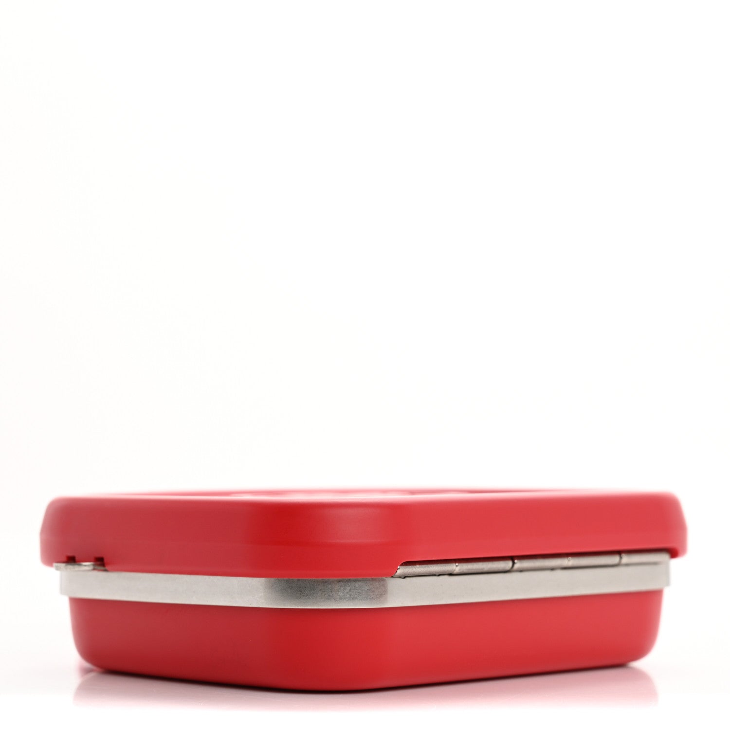 Balenciaga Recycled Plastic Calfskin Embossed Mini Lunch Box Case with Strap Red 8 of 10