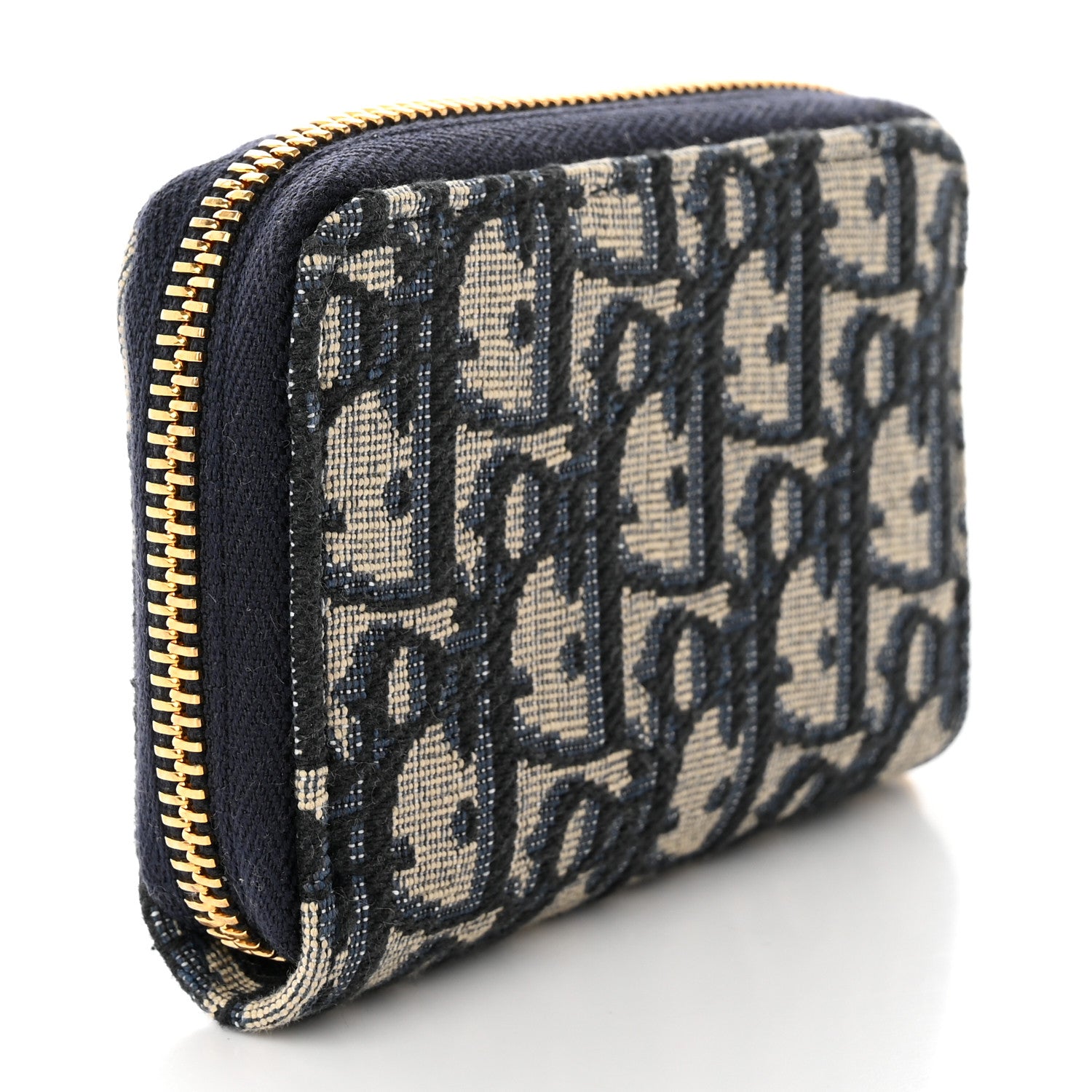 Christian Dior Oblique 30 Montaigne Voyageur Coin Purse Blue