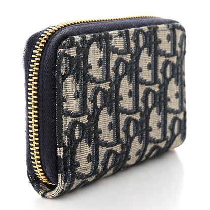 Christian Dior Oblique 30 Montaigne Voyageur Coin Purse Blue 3 of 9